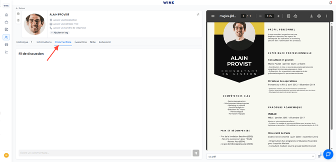 Commentaire candidat