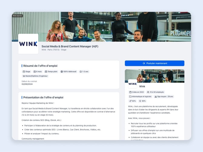 Carte de route - Page postuler