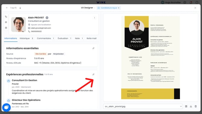 Synthèse candidature -_ Experience