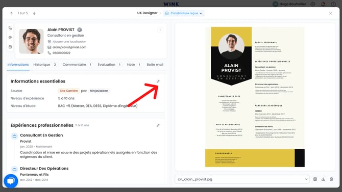 Synthèse candidature -_ Infos essentielles
